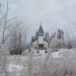 Climate change induces permafrost melting, endangering the foundation of St. Mary with St. Mark Anglican Church in Mayo, Yukon, according to parishioners taking part in a Lenten project focusing on climate justice. Photo: St. Mary with St. Mark Anglican Church