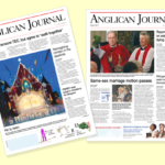 The Anglican Journal won first place for its in–depth coverage of the marriage canon motion at General Synod 2016 (right) and for the design of an entire issue (left). Image: Saskia Rowley